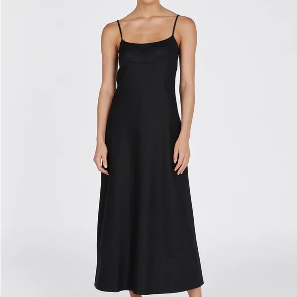 Elegant Black Spaghetti Strap Dress
